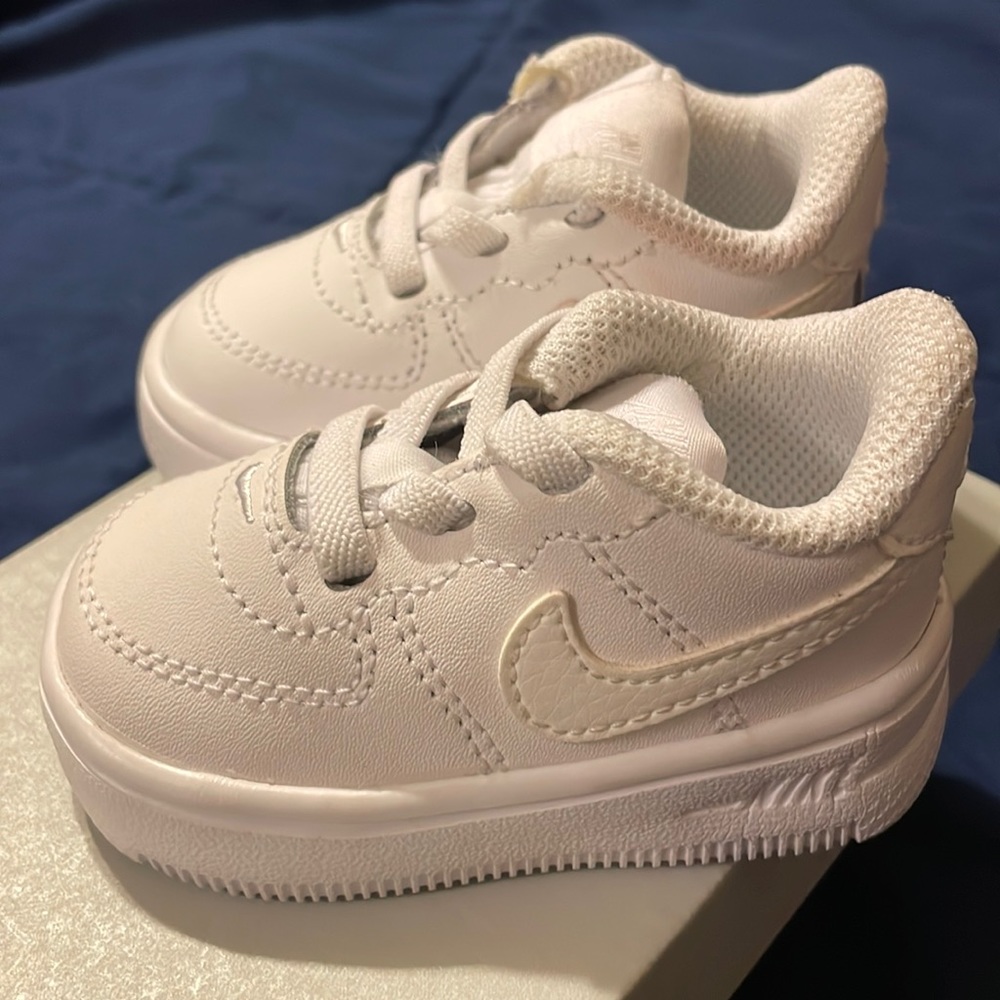 Baby White Nike Force 1 - size 2c - like new